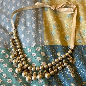 JCREW faux pearl and crystal necklace